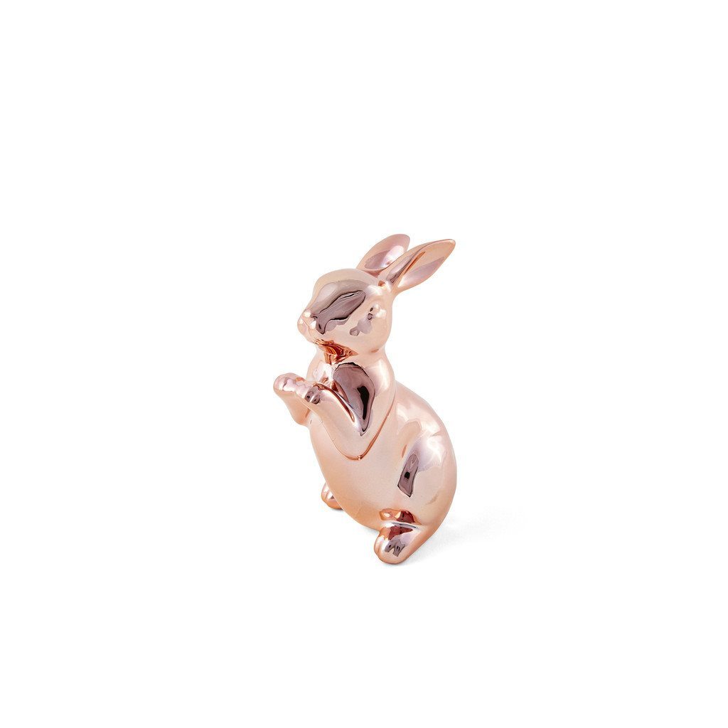 a copper bunny- how ultra trendy! as if cute bunnies weren't 'On trend' enough- this one is also in the seasons favourite metal finish- copper